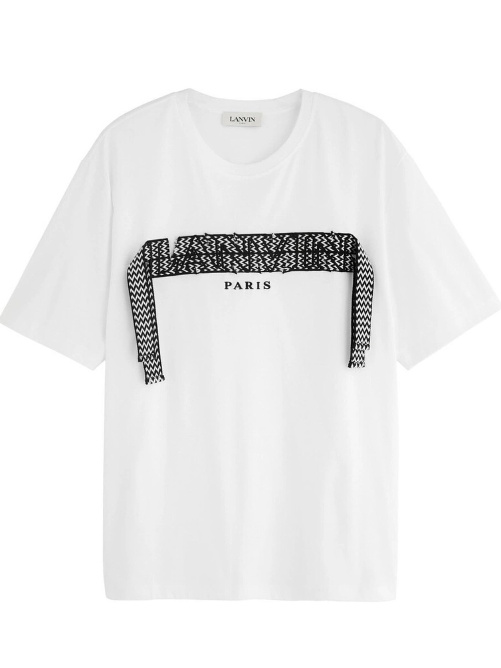 Lanvin Curb Lace T-Shirt White Black Men’s L